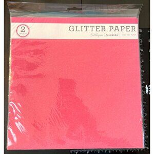 Pink Bubblegum Glitter Paper by Colorbok 3 Sheets 67289C 12x12